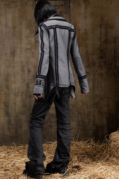 Two-Way Raw Edge Outerwear Shirt