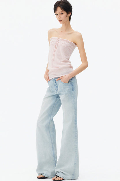 Wool Mohair Cable Knit Top