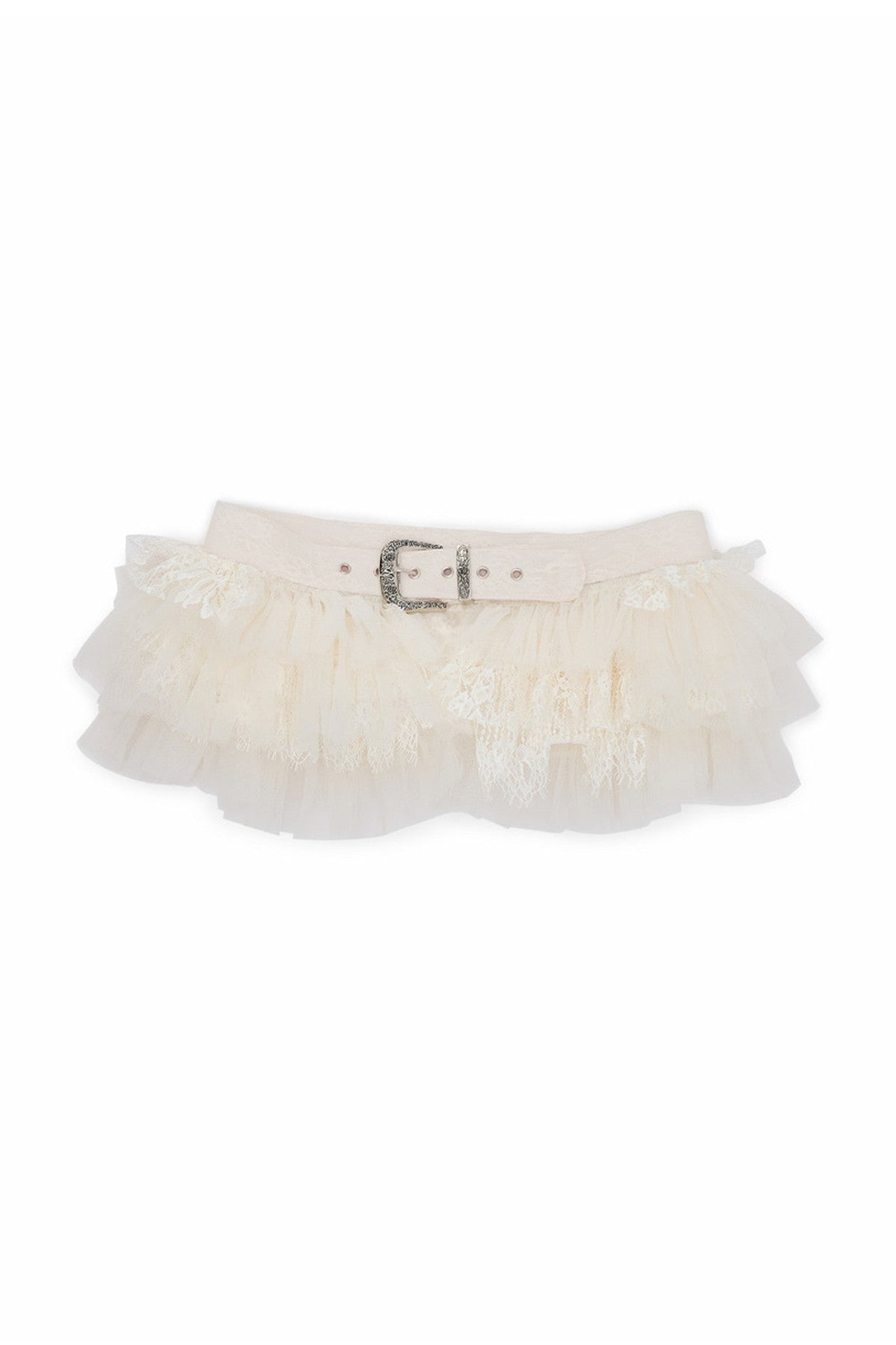 Irregular Multi-Layered Lace Skirt