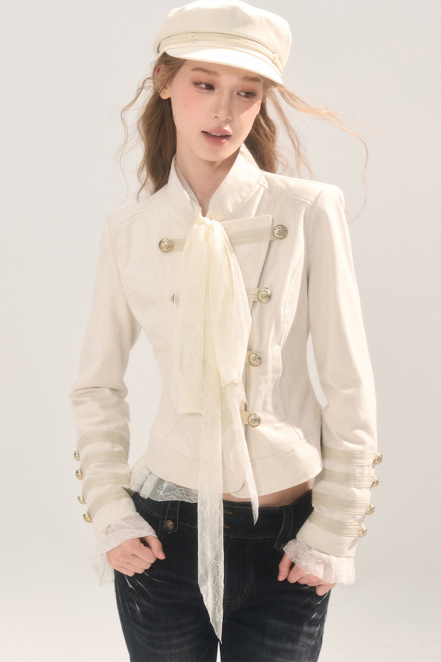 Retro Napoleon Stand Collar Jacket