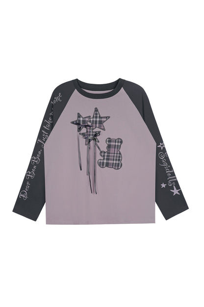 Balloon Bear Raglan Sleeve T-shirt