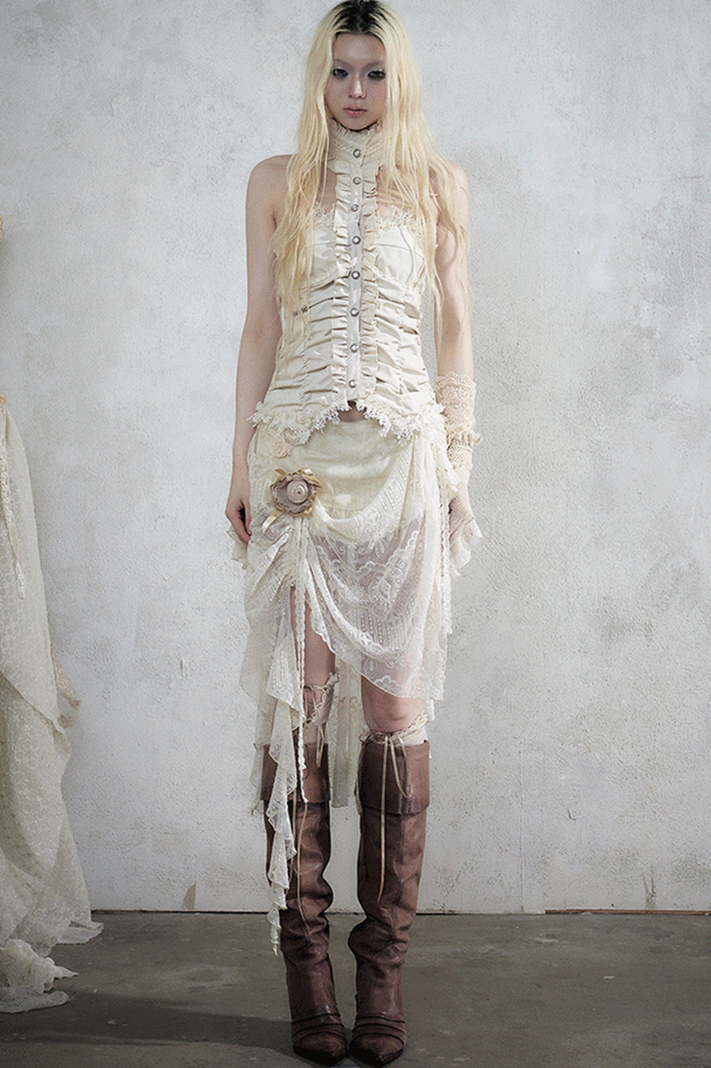 Baroque Velvet Lace Top