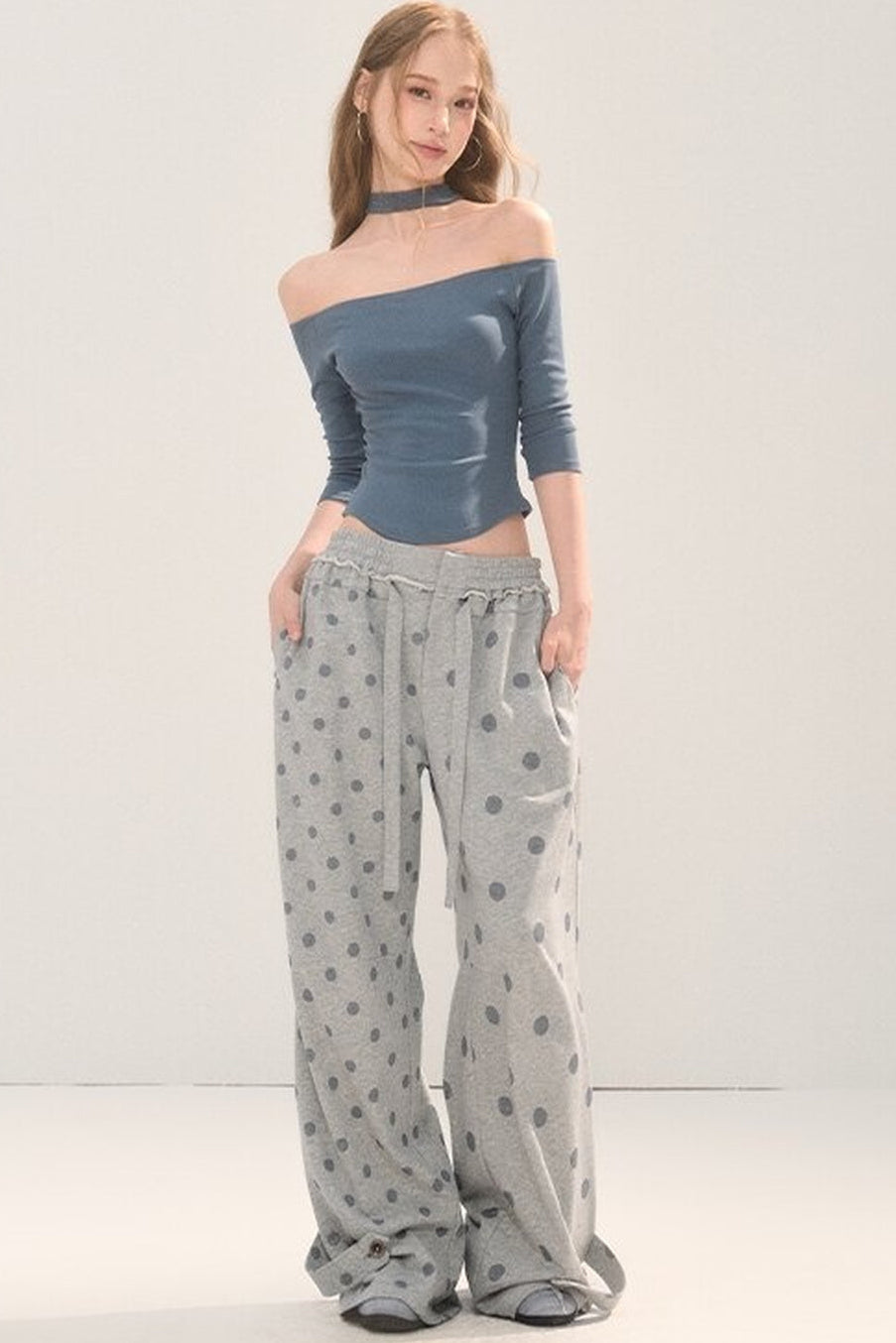 Two-Way Polka Dot Pants