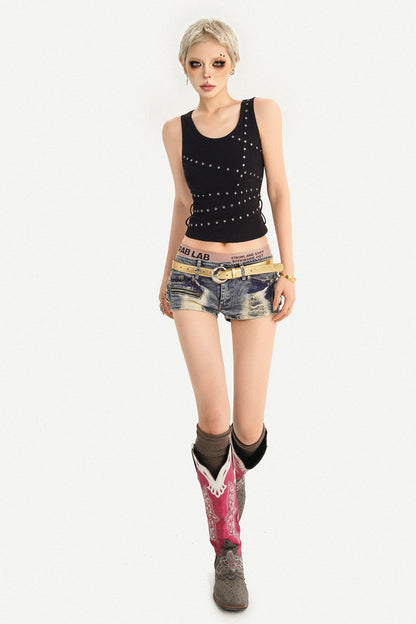 Studded Black Punk Vest