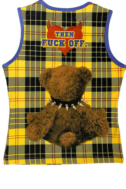 Y2K Devil Cat Print Sleeveless Tank Top