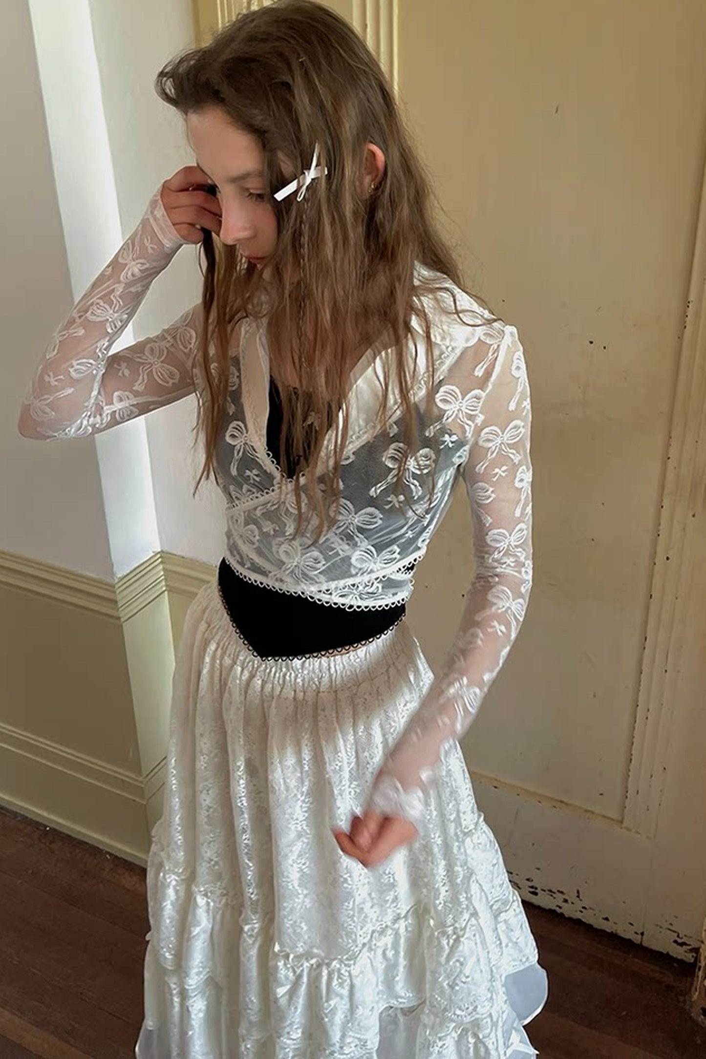 Angel's Tears Jacquard Ballet Top