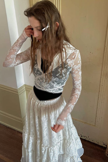 Angel's Tears Jacquard Ballet Top