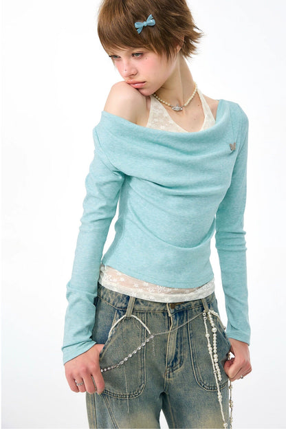Mist Flutter Knit Top