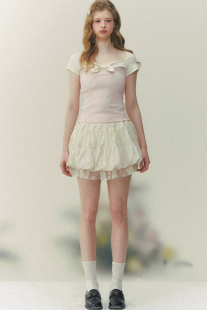 Preppy Bow Tie Blouse