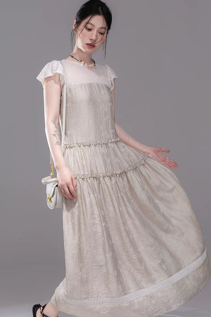 Chanson Khaki Lyocell Dress