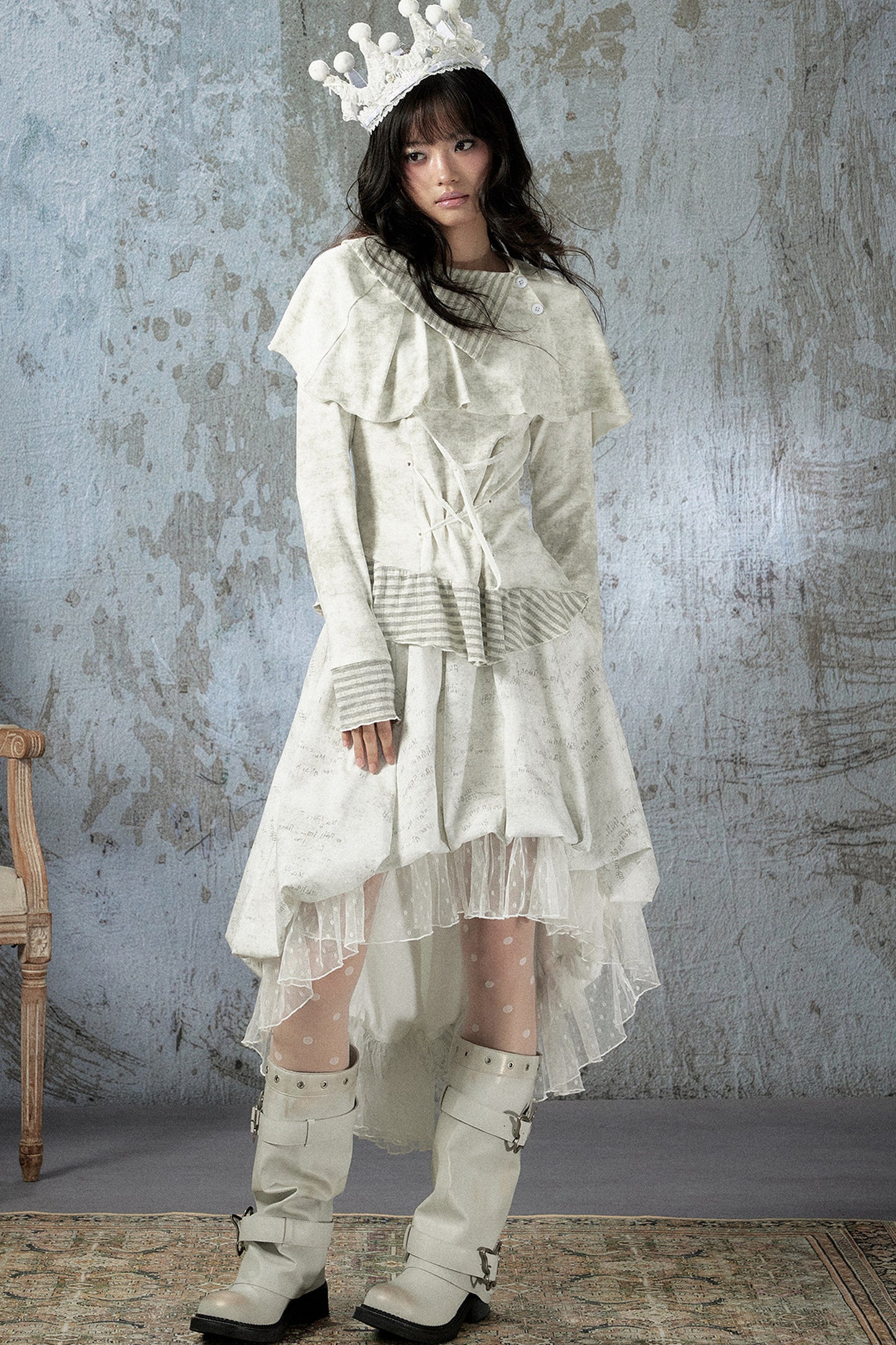 Light Lace Asymmetrical Skirt