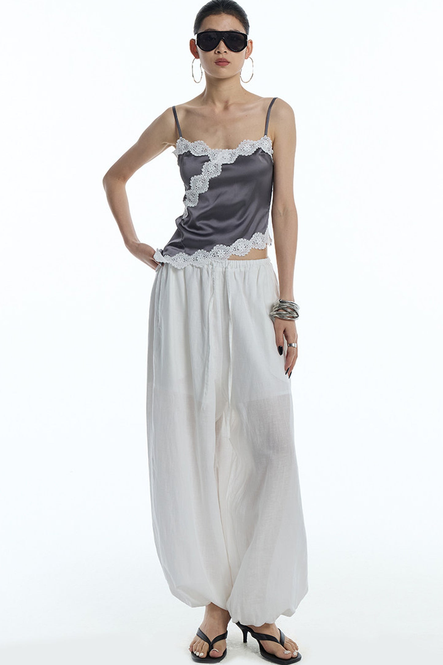Asymmetrical Hem Lace Camisole