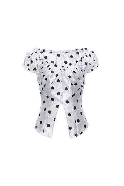 Polka Dot Glossy Cardigan Top