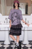 Black and Purple Skirt