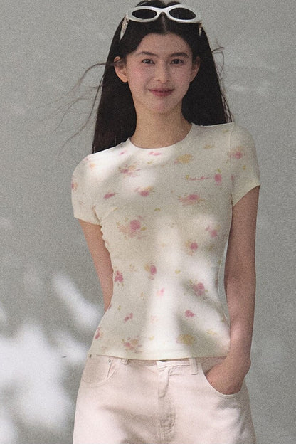 Printed Short Sleeve Top