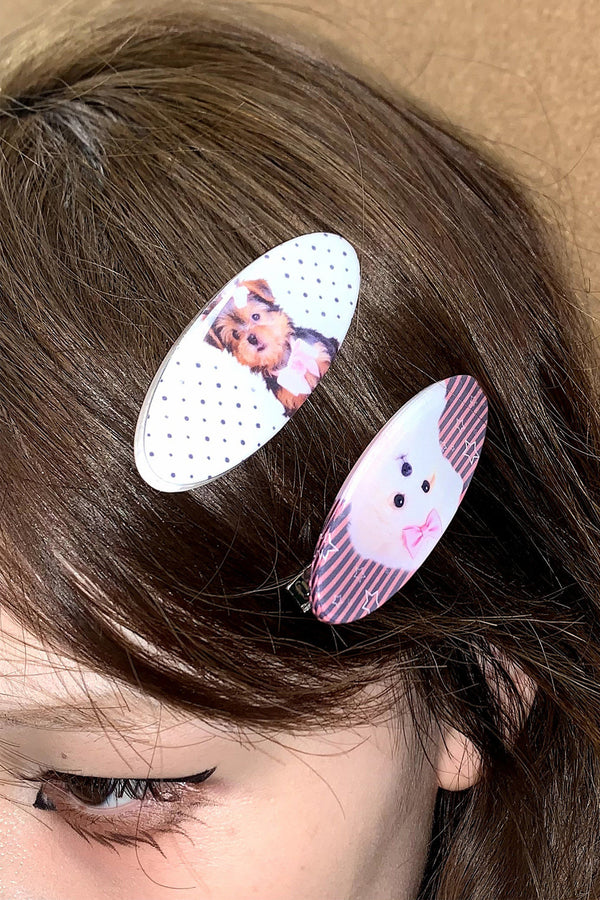 Pet Series Animal Print Hair Clips