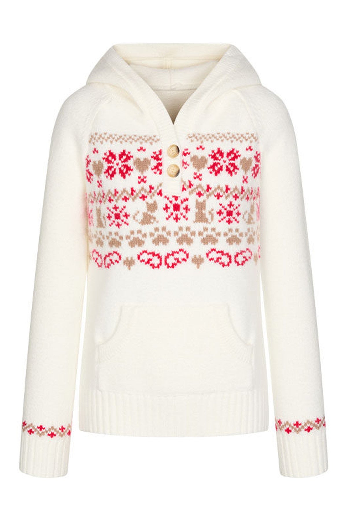 Fair Isle Knit Hoodie