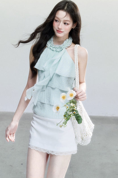 Mint Green Polka Dot Top Set-Up