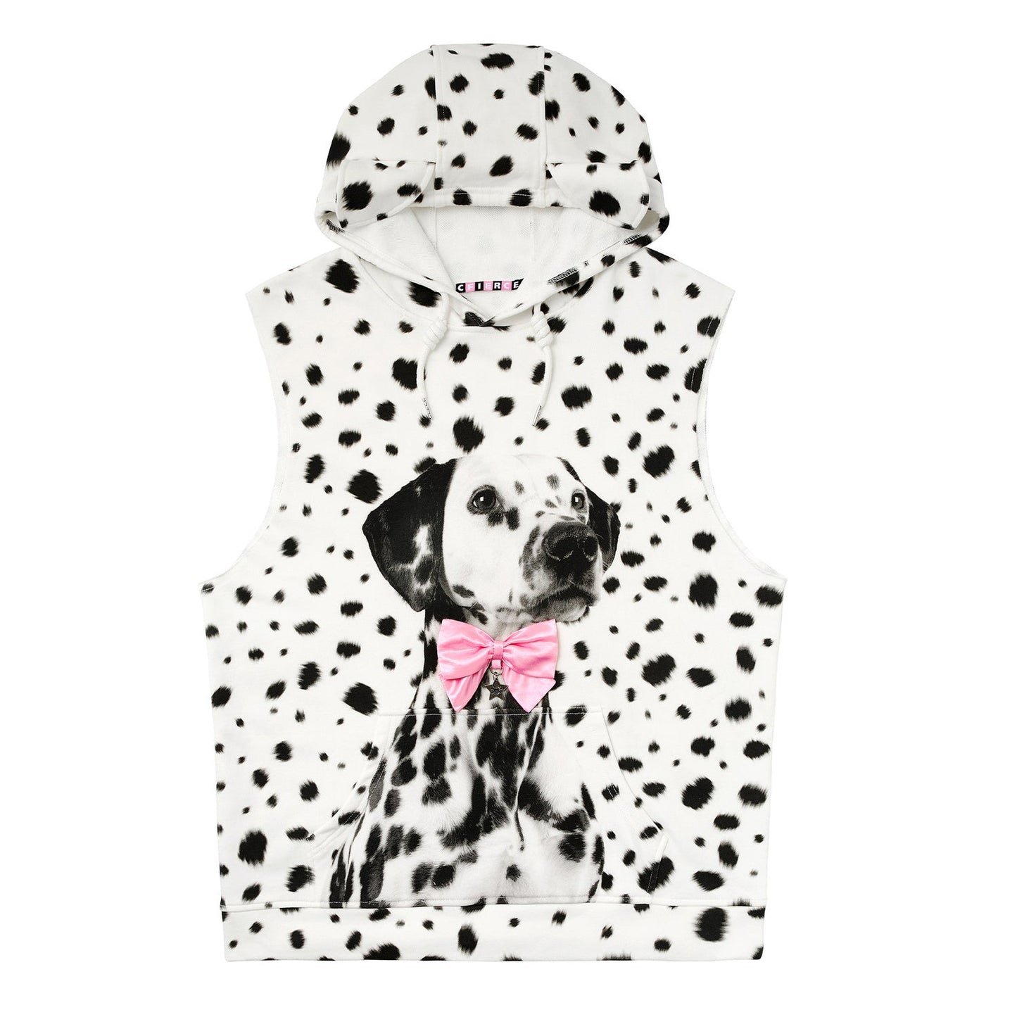 Dalmatian Print Sweatshirt Vest