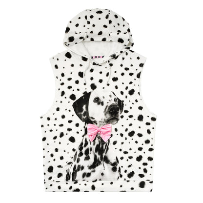 Dalmatian Print Sweatshirt Vest