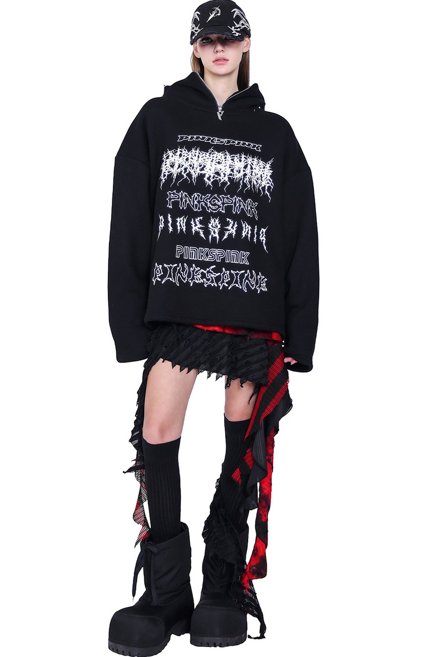 Oversized Deconstructed Mask Hoodie