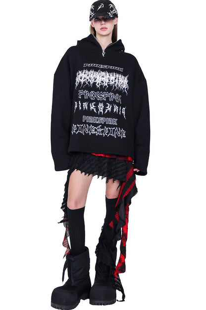 Oversized Deconstructed Mask Hoodie