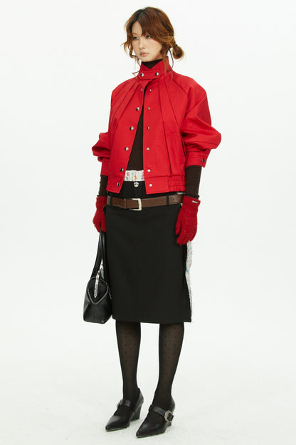 Red Padded Flight Jacket