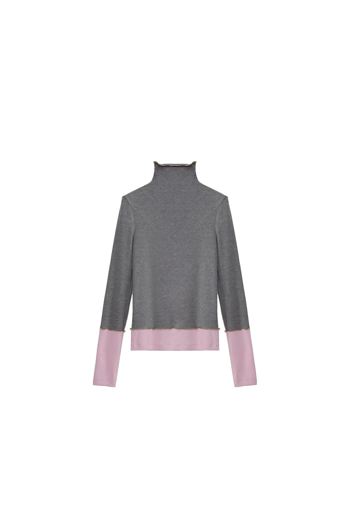 Wool Blend Color-Block Knit Top