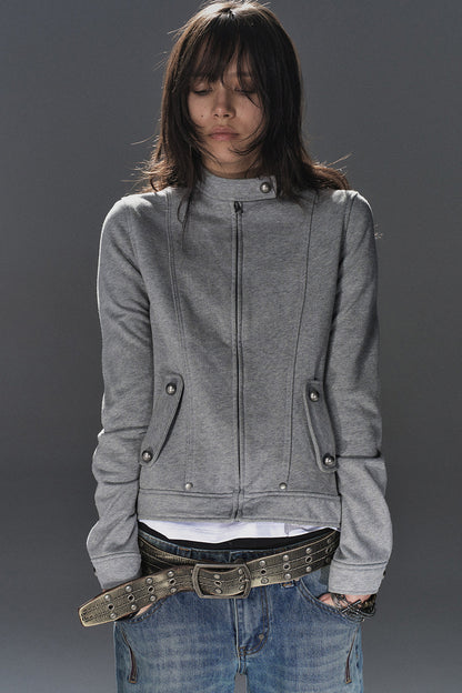 Punk Gray Zipper Jacket