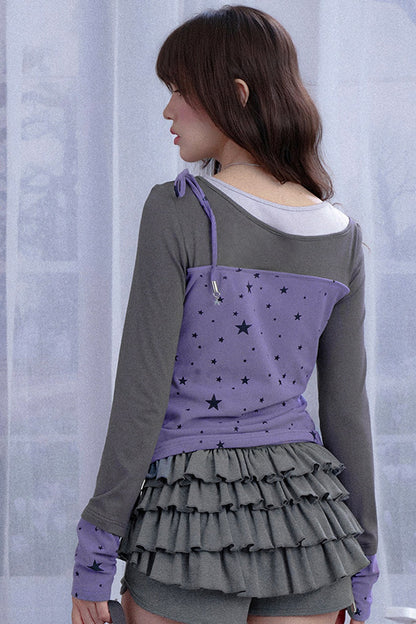 Star Layered-Look T-Shirt