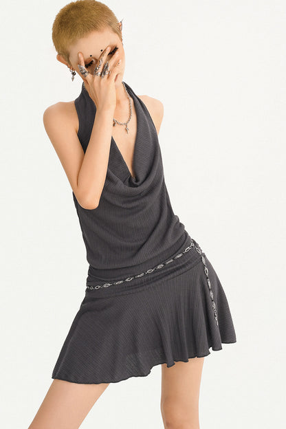 Hepburn Halter Swing Dress