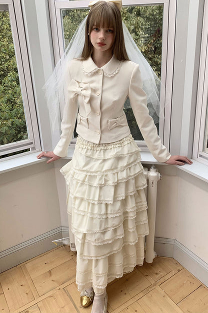 Multi-Layered Asymmetrical Lace Princess Skirt