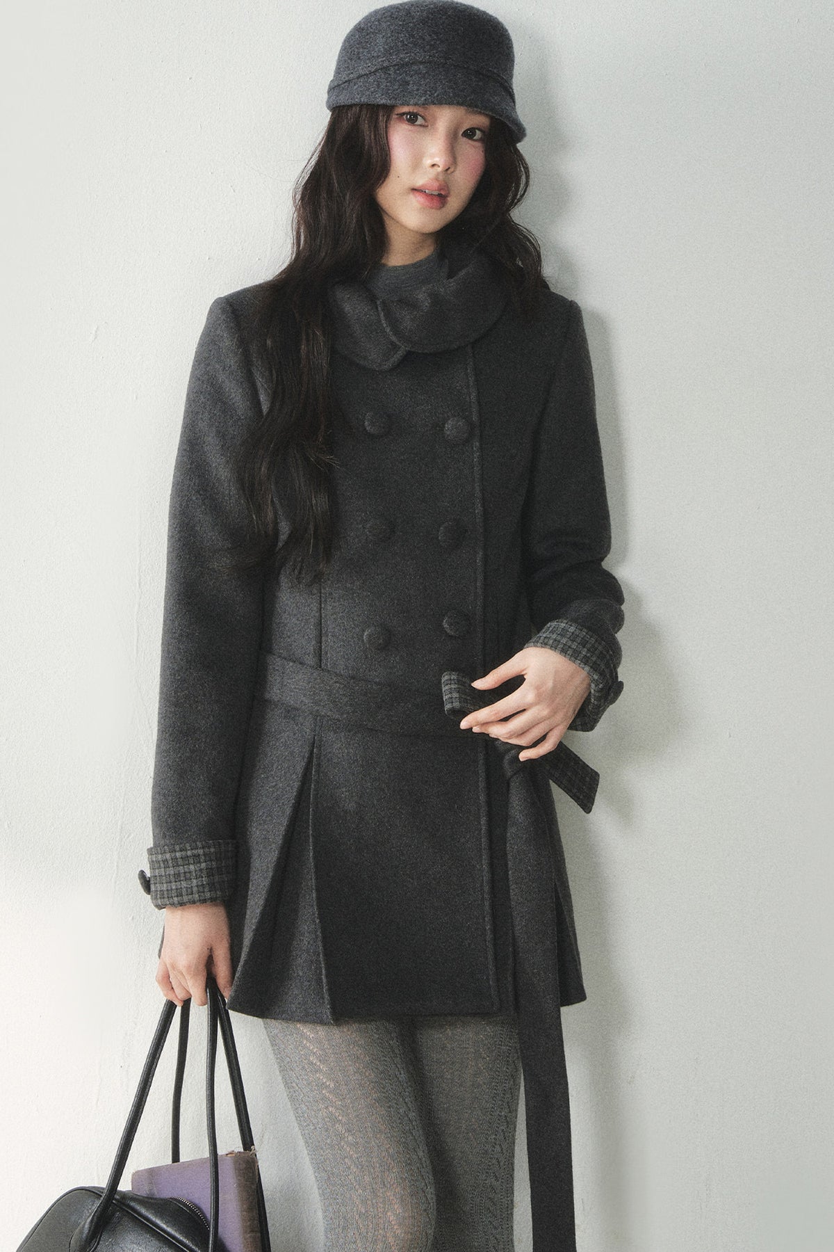 Collar Double Breasted Coat