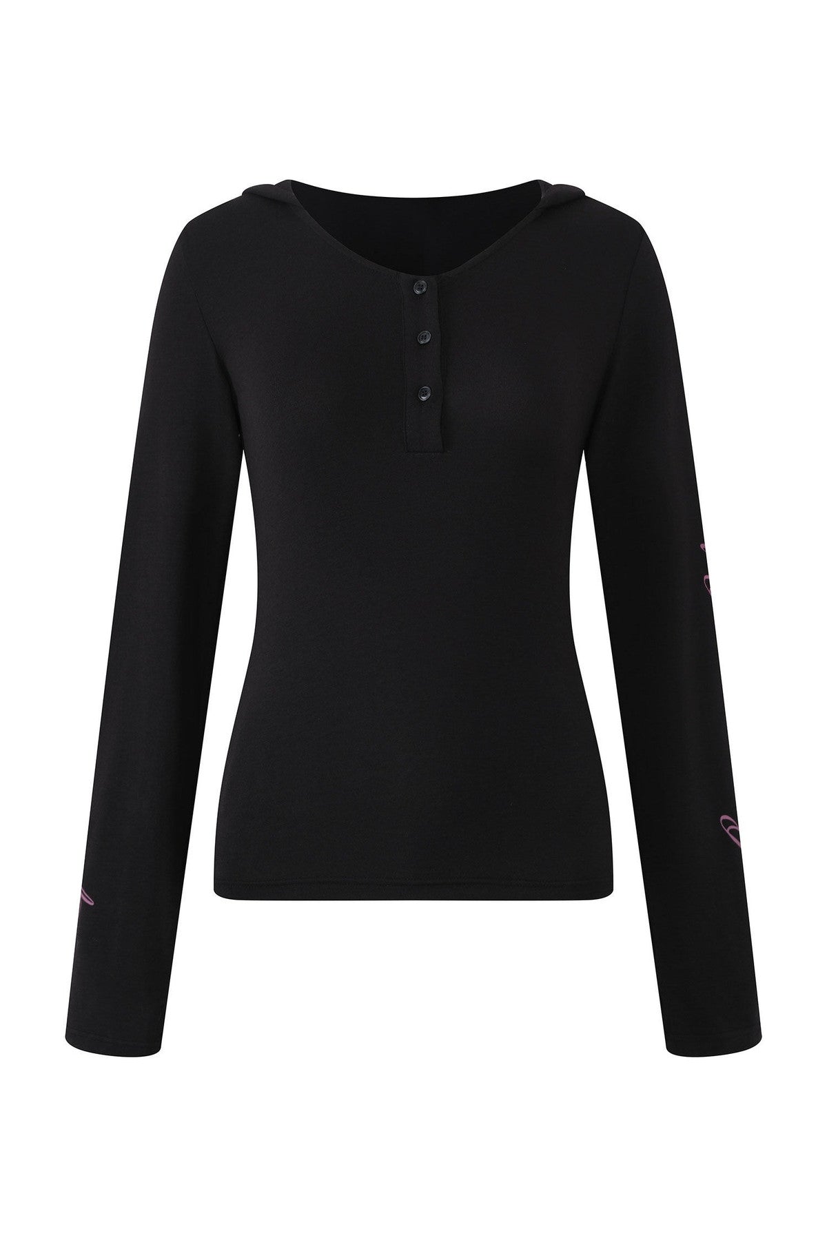 Henley Three Button Knit Top