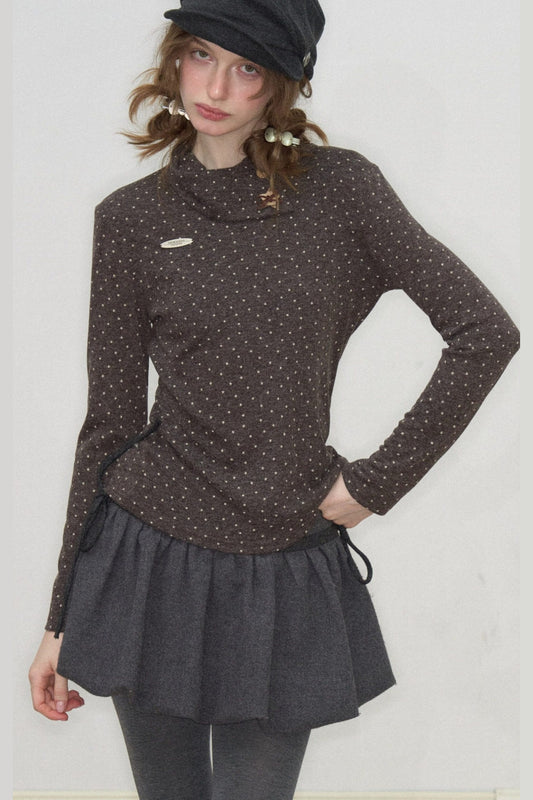Starry Polka Dot Knit Top