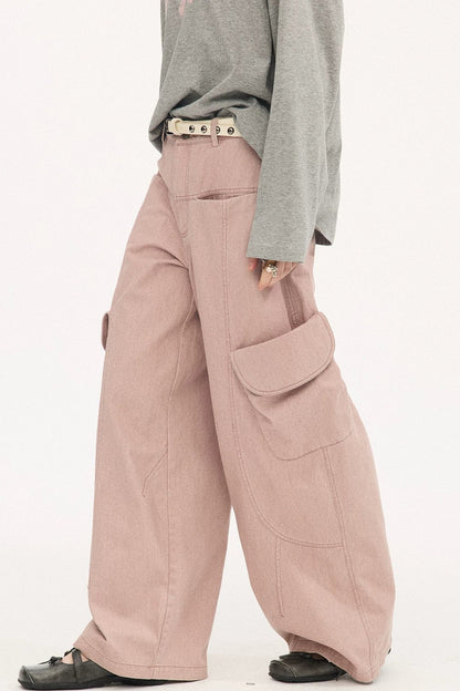 Vintage Washed Pocket Cargo Pants