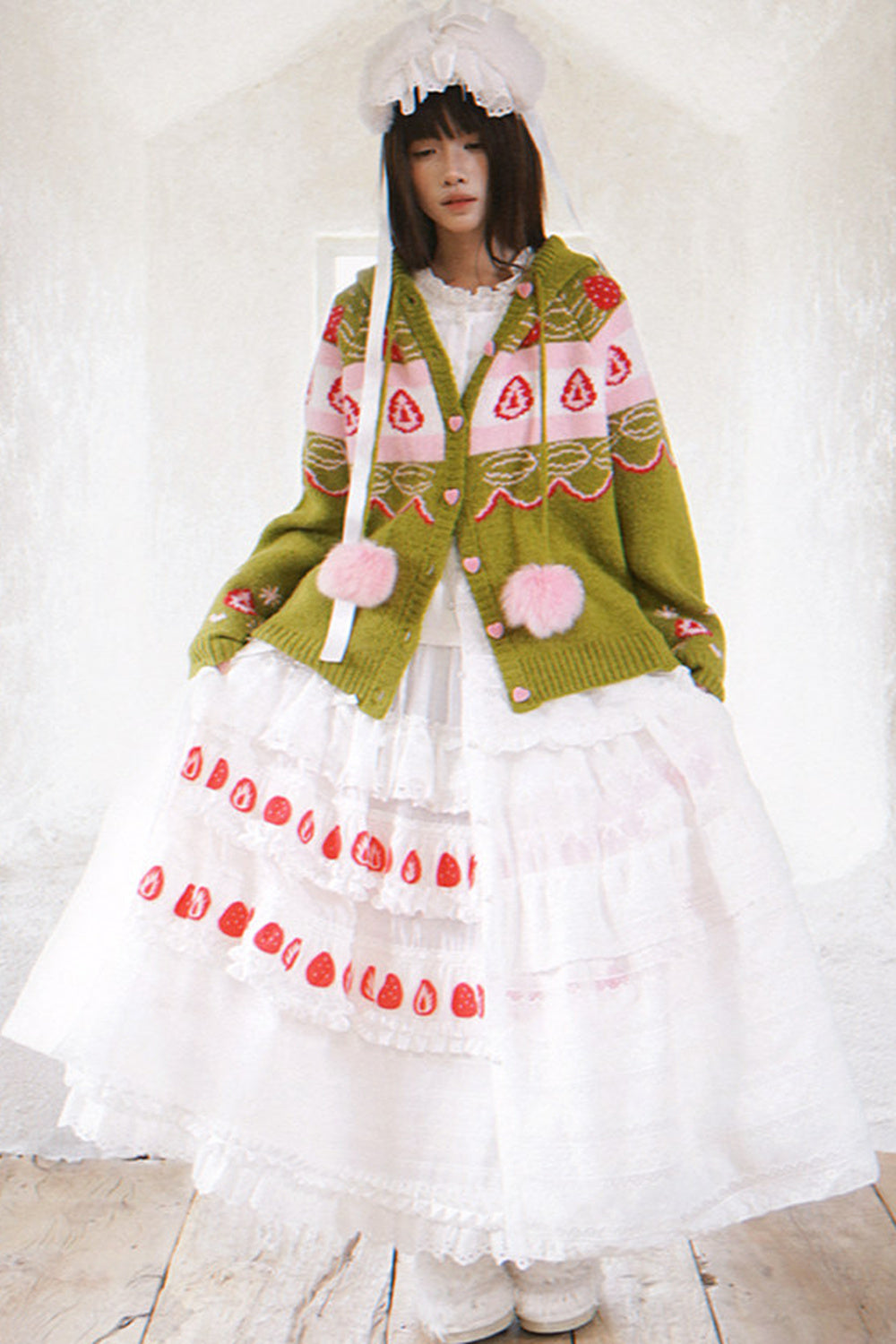 Strawberry Matcha Fair Isle Cardigan