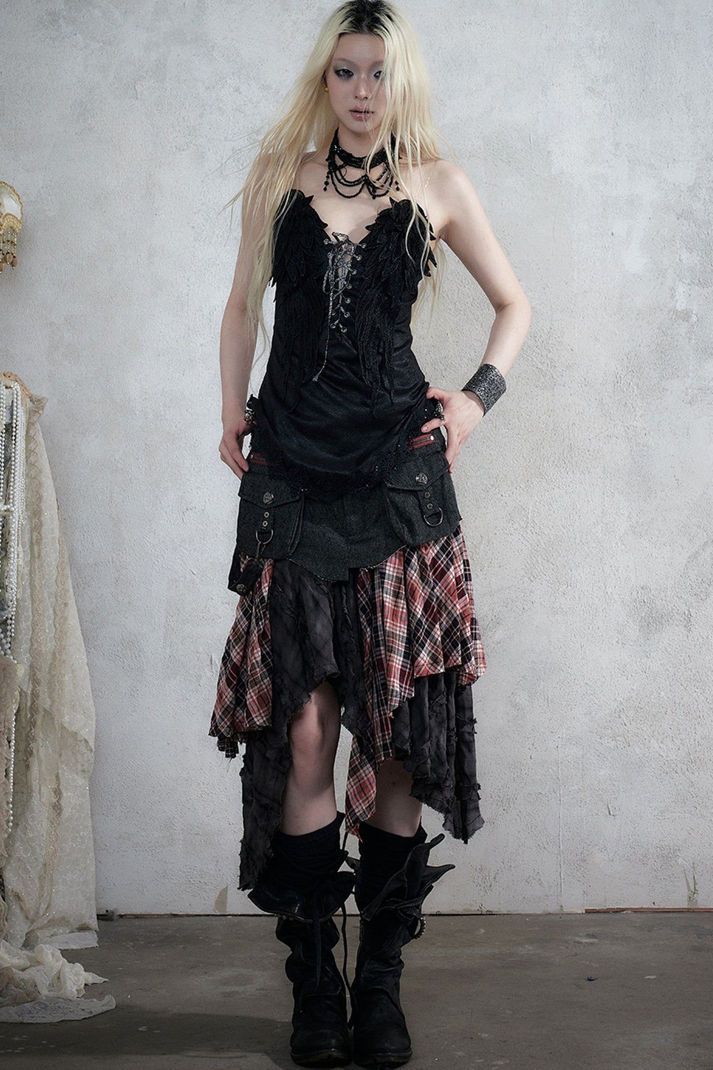 Retro Suede Embroidered Bustier Vest