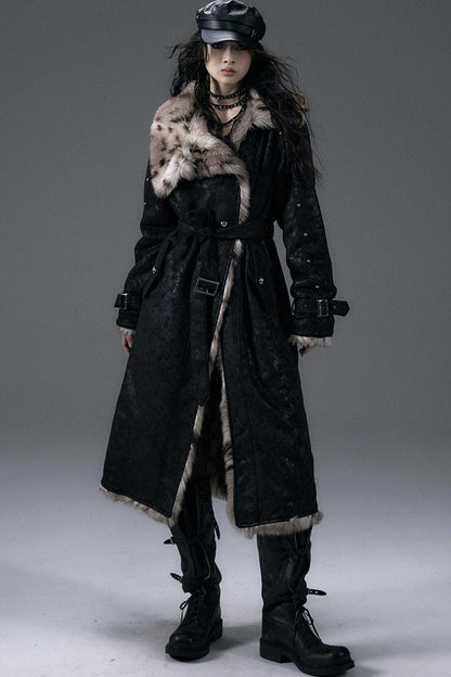 Reversible Suede Leopard Fur Coat