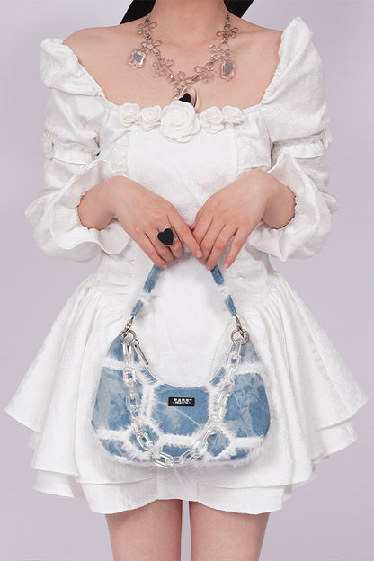 Y2K Retro Denim Shoulder Bag