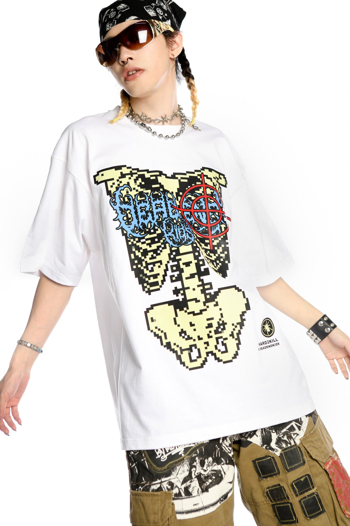 Skeleton Rock Hip-Hop Loose Blouse