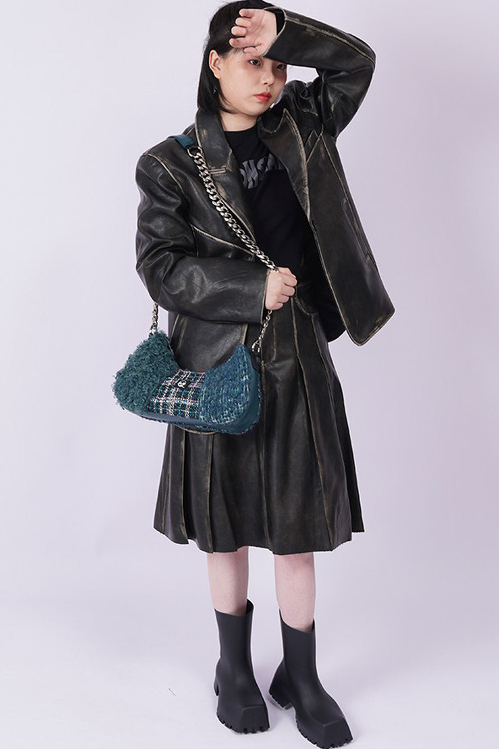 Y2K Color-Block Crossbody Bag