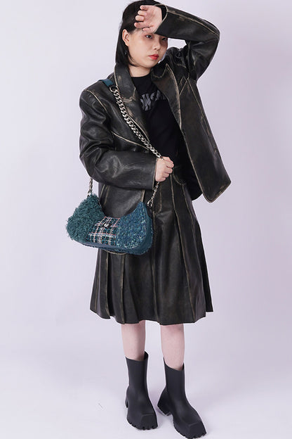 Y2K Color-Block Crossbody Bag