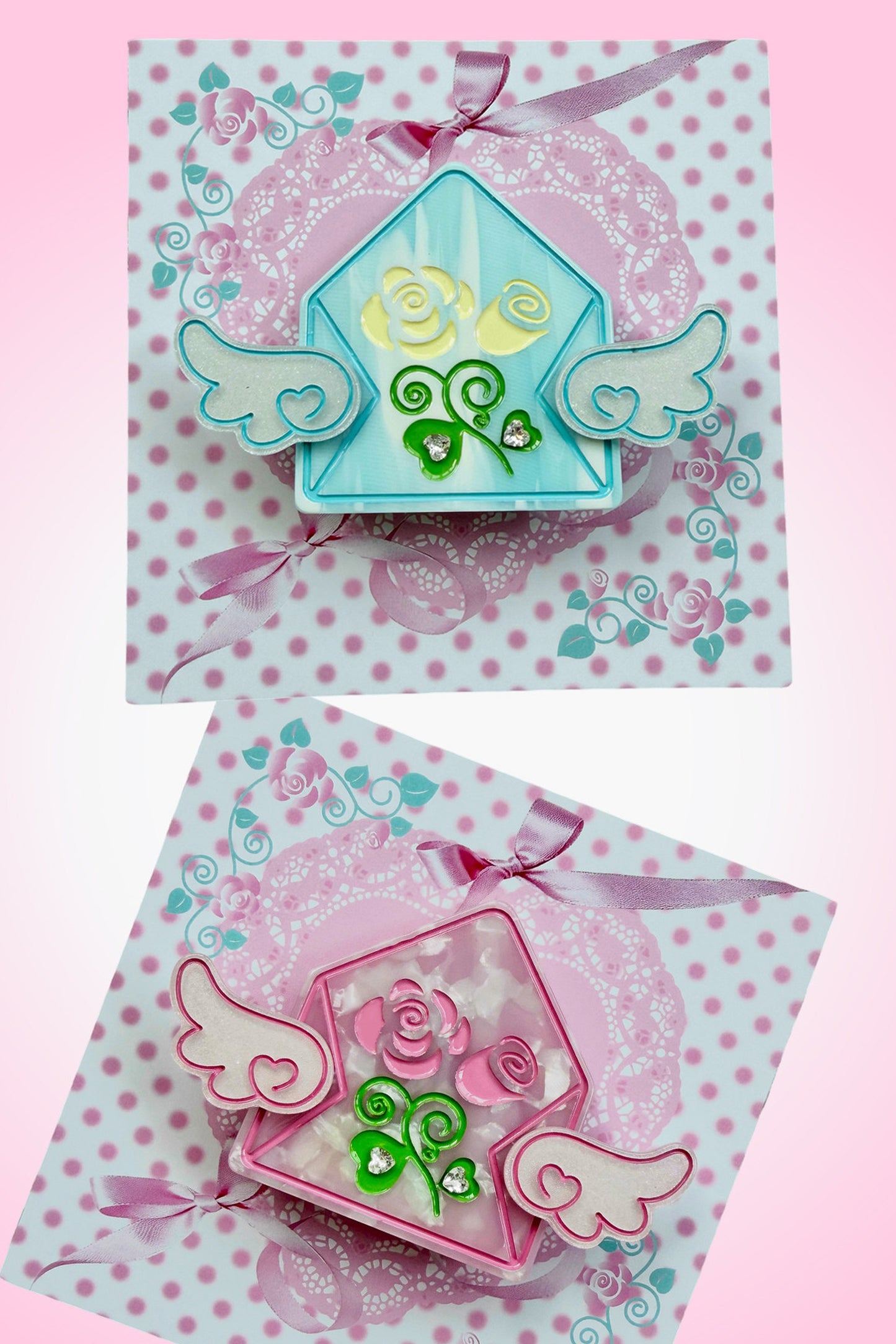 Rose Love Letter Envelope Hair Clip