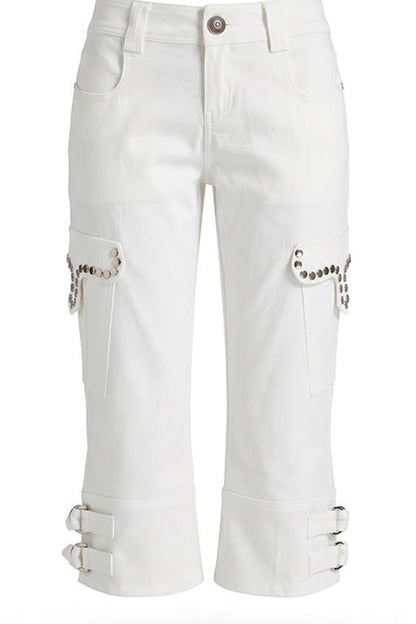 Rivet Washed Cargo Pants