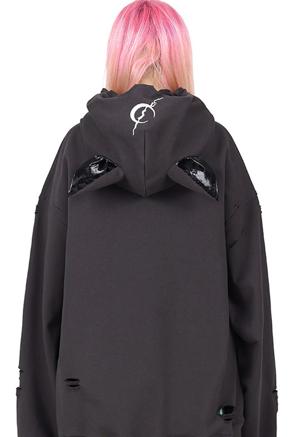 Cat Ear Ripped Hooded Hoodie
