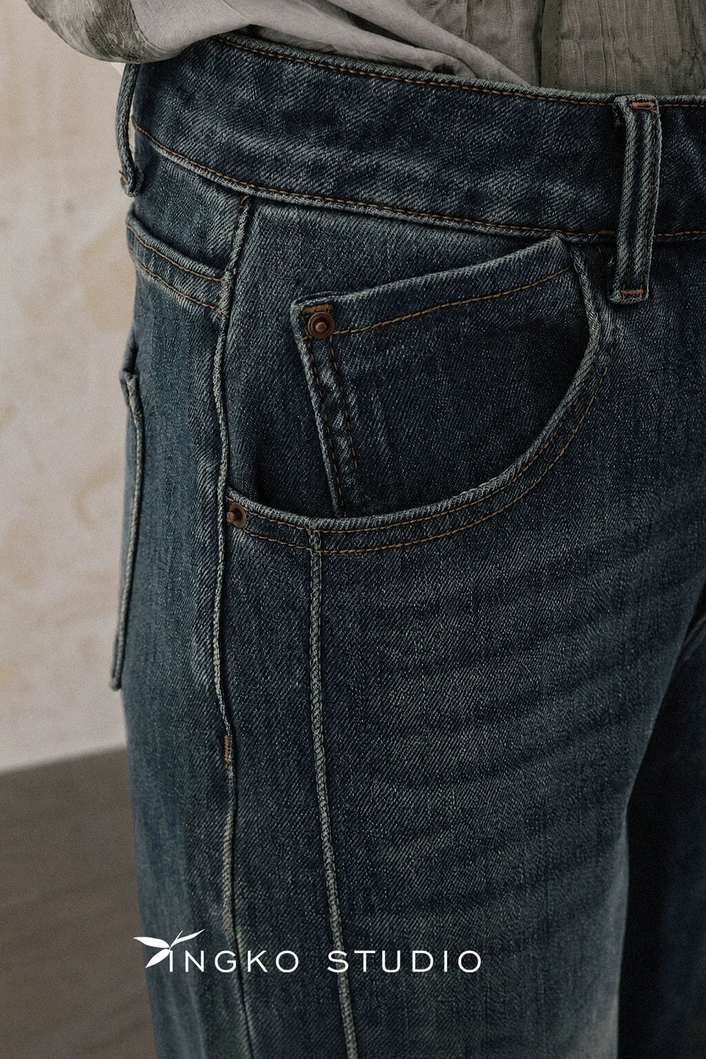 Denim Blue Flared Jeans