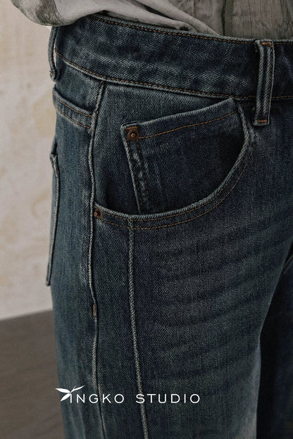 Denim Blue Flared Jeans