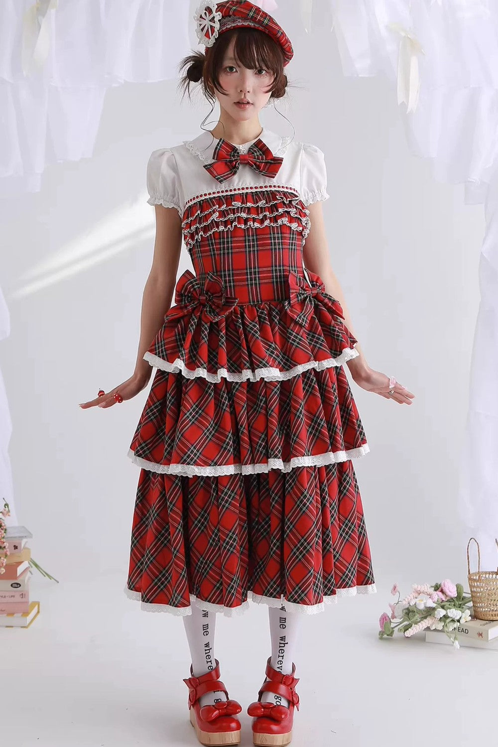 Showa Retro Red Lolita Dress