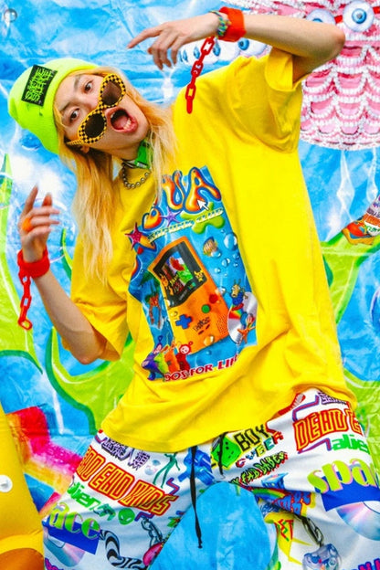 Bright Yellow Game Console Blouse